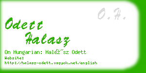 odett halasz business card